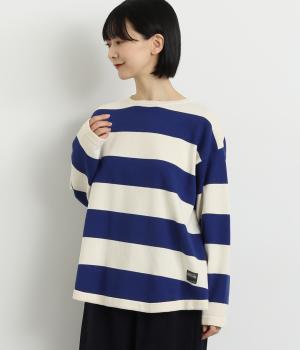 ボーダープレーティングニットプルオーバー