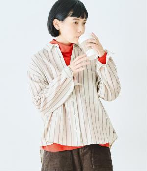 ワークポケットストライプシャツ