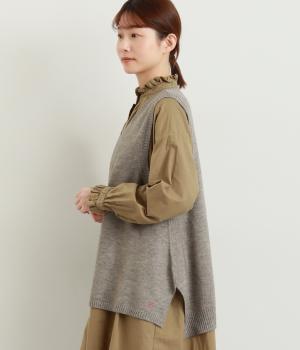 Vネックフレアベスト