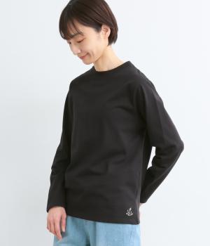 刺繍入りプルオーバー(ブラック-L)