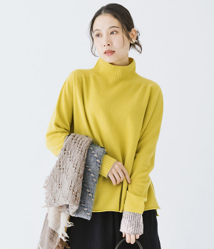 ホールガーメント　エアウールモックネックプルオーバー