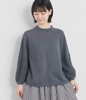 ホールガーメント　ギマバルーン袖プルオーバー(モクグレー-ONESIZE)