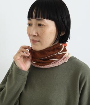 シルク3plyスヌード(ベージュ-F)