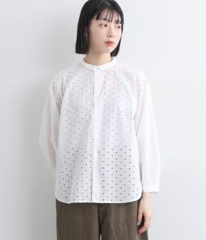 コットンレースシャツ