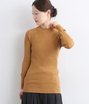 ホールガーメントリブモックネックベーシックプルオーバー