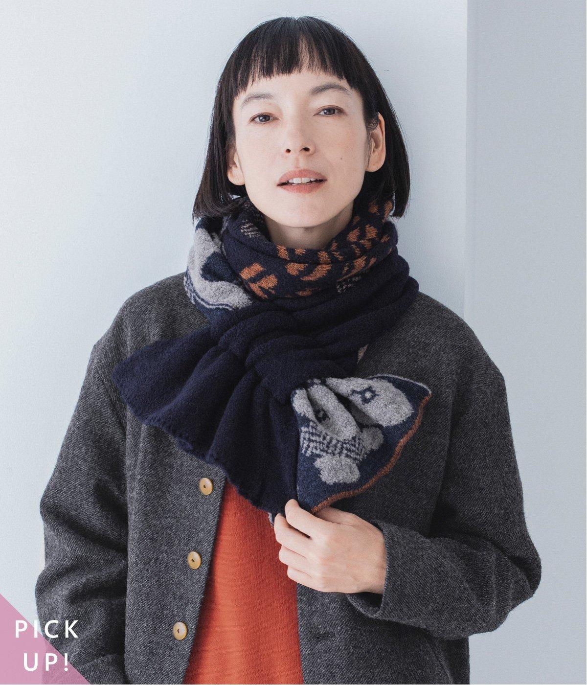 nume　ヌメ 2025AW　ドットフラワーブークレー差し込み マフラー ドットフラワーブークレー差し込みマフラー（nume）の商品詳細