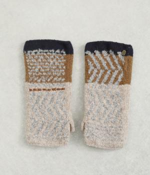 ブークレーニットジャカードアームウォーマー(ベージュ-0)