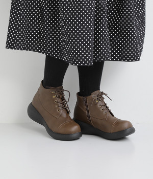 レースアップブーツ(ブラウン-S)