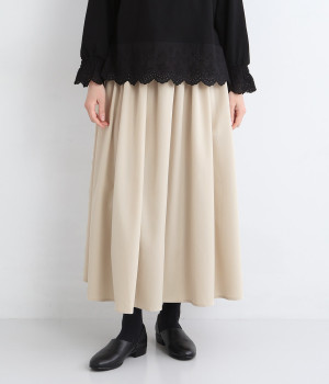 ストレッチレーヨン　タックスカート