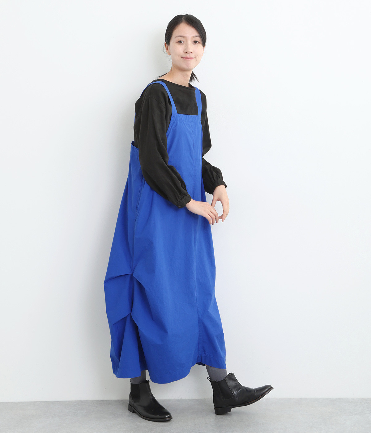 今期新品⭐︎ 脇タックジャンスカ/ista-ire’25SS コットン 脇タックデザインジャンパースカート（ista-ire）の