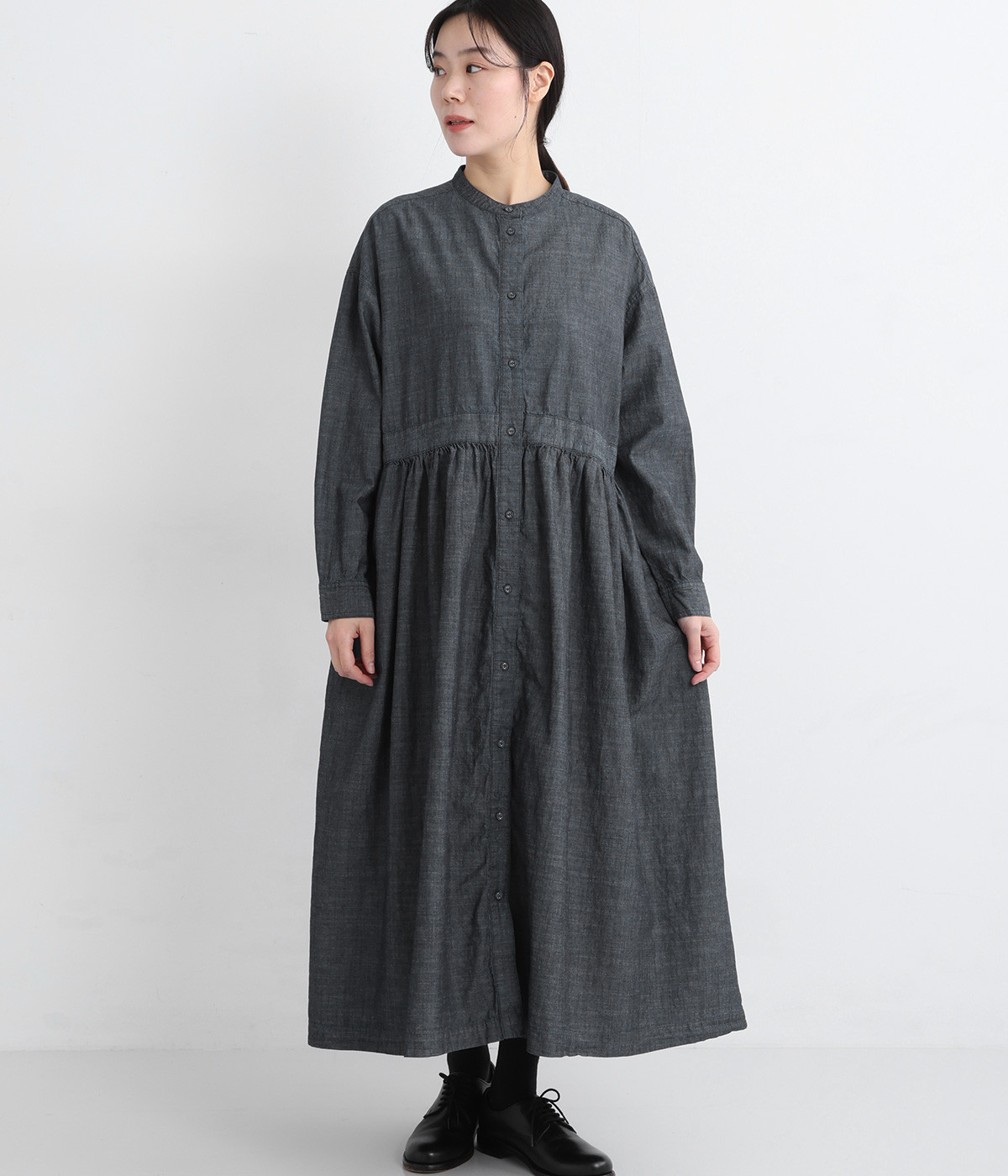 nest Robeインディゴリネンギャザー サルエルパンツ nest Robe - nest Robe インディゴリネンギャザーサルエルパンツ