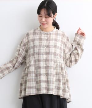 最終！Yori イッピーチェック　フレア　ブラウス イッピーチェックフレアブラウス | all item| yori
