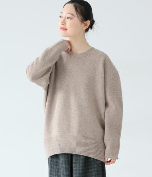 シェットランドウール　クルーネックBIGプルオーバー