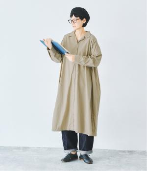 アンティーク調コットン　スキッパーワンピース