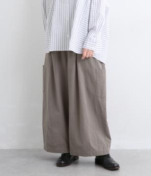 コットンリネンサンドウォッシュ ワイドバルーンパンツ