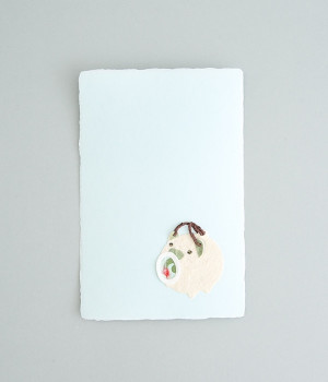 切り絵はがき　夏　蚊遣りぶた　5枚セット