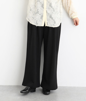 ツータックワイドパンツ(クロ-ONESIZE)