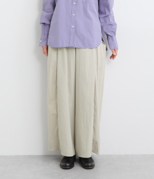 ナイロンヴィンテージ ドレープポケットワイドパンツ(ライトグレー-ONESIZE)