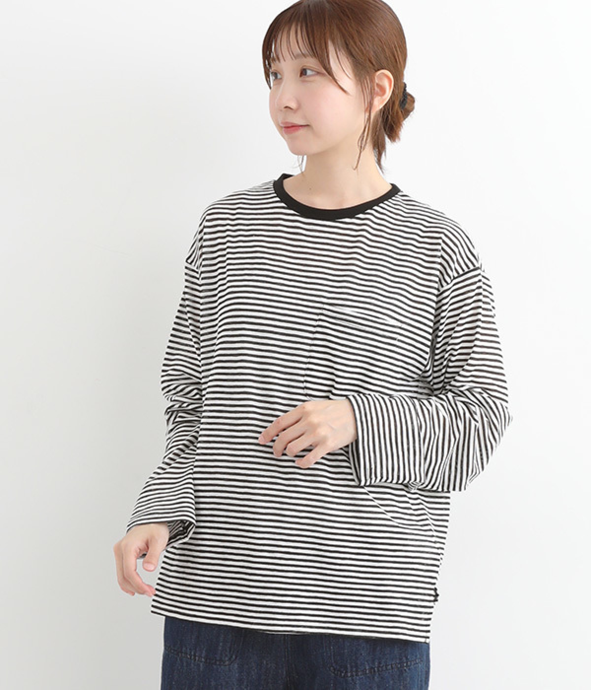ENFOLD - 【美品】nagonstans CO Border ボーダー×Checkロンt ENFOLD - ナゴンスタンス☆CO Border ボーダー×CheckロンT完全の