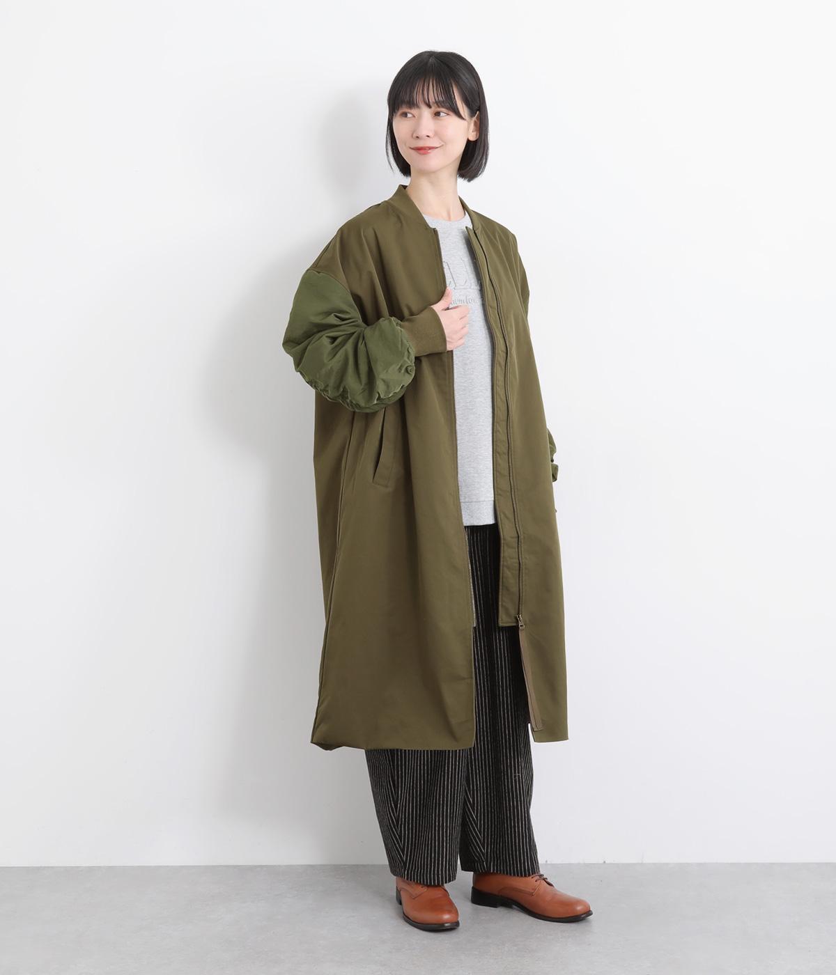 ツイルナイロン MA-1ロングブルゾンコート（le colis）の商品詳細