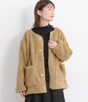 ひょうたんキルトボア ブルゾン(モカ-F)