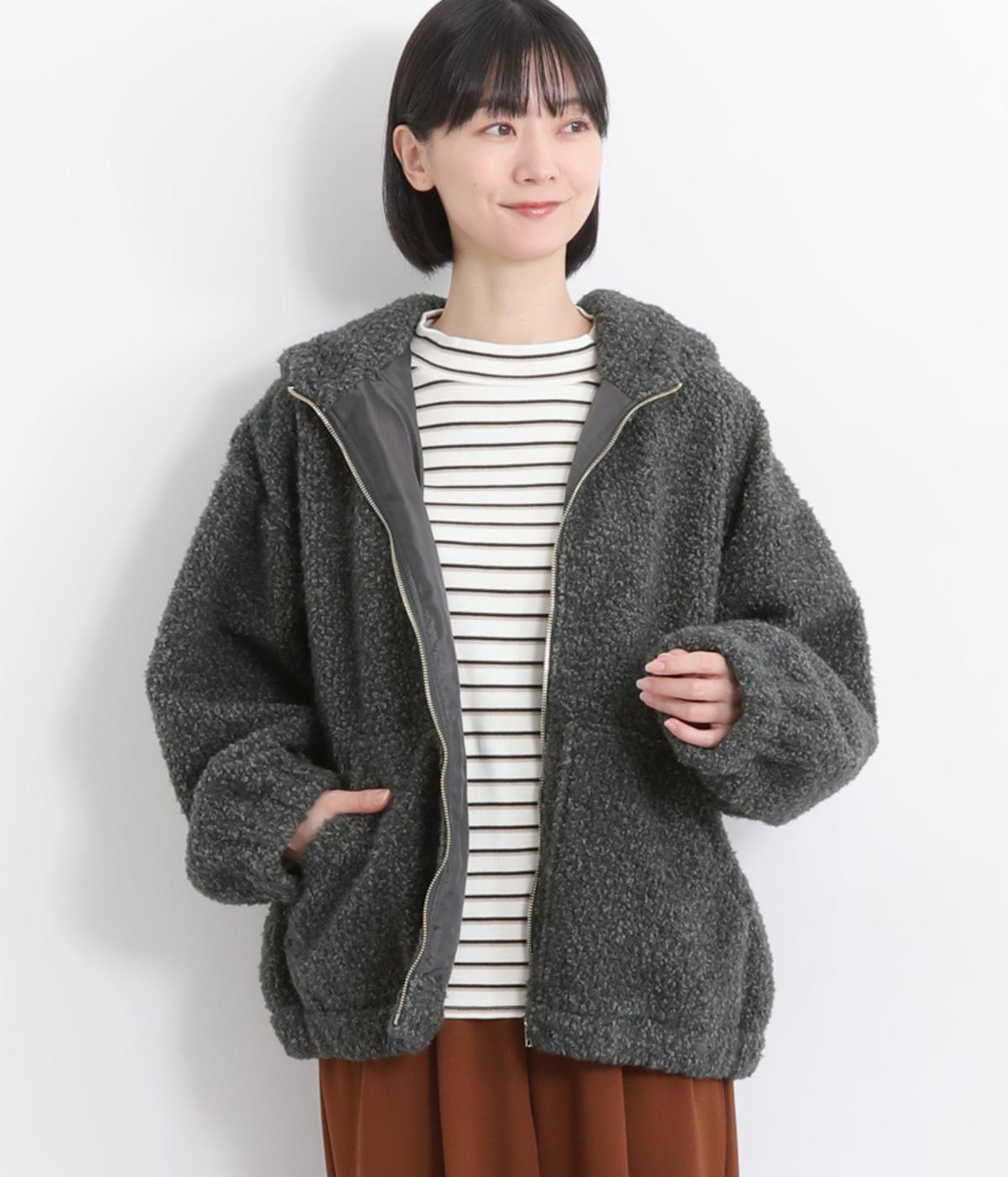 ミックスボア フード付きジップブルゾン（le colis）の商品詳細