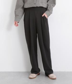 カットジョーゼットタックコクーンパンツ(クロ-F)