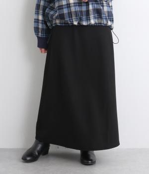 カットジョーゼットイージーフレアスカート(クロ-F)