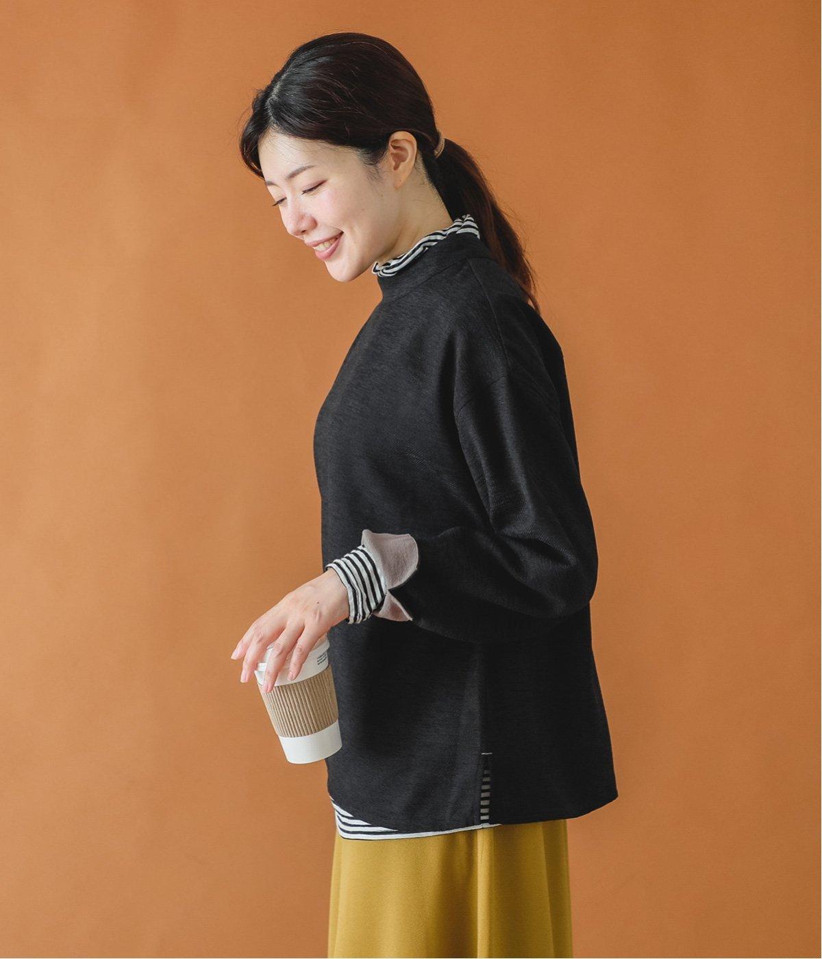 ニュアンスモールクロススタンダードカラーTEEブラウス（le colis）の