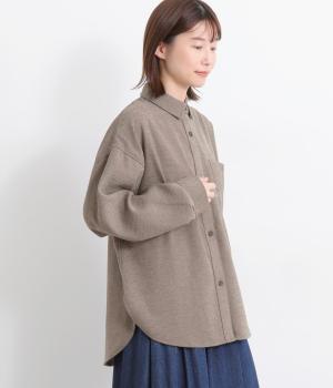 ニュアンスモールクロススタンダードシャツ(アッシュブラウン-F)