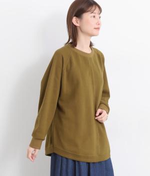 ダブルフェイス切替ラグランプルオーバー(ブラウン-F)