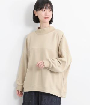 ダブルフェイスワイド裾ドロストプルオーバー