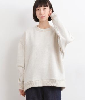 ニットリブプルオーバー長袖