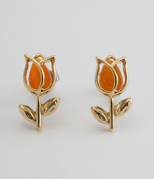 チューリップフレームピアス