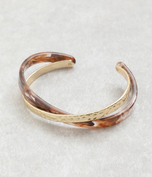 マーブルメタルクロスバングル