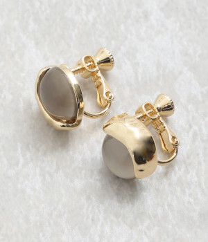 メタルカラーサークルイヤリング