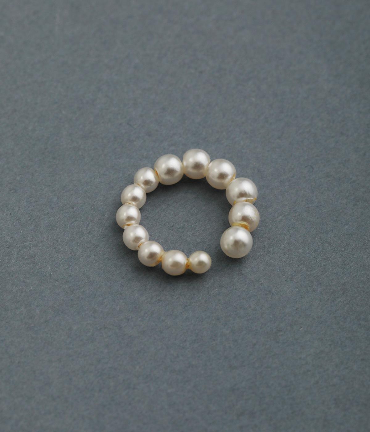 パール1連イヤーカフ(ホワイト-F)