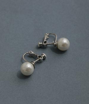 1粒パールイヤリング(シルバー-F)