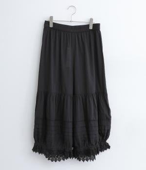 ローンキャンブリックはしごレース×ピンタックバルーンパンツ