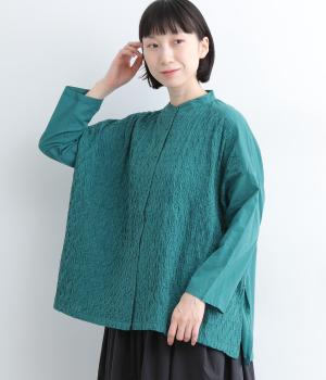 ローンキャンブリック刺繍前開きブラウス