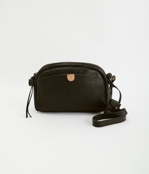 カウレザーミニショルダーバッグ(ブラック-ONESIZE)