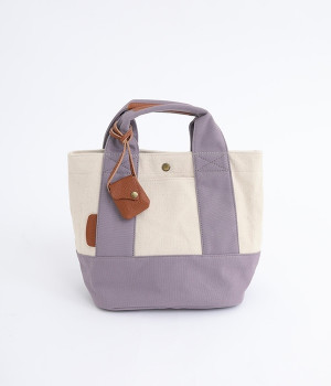 コンビキャンバスカウレザーミニトート