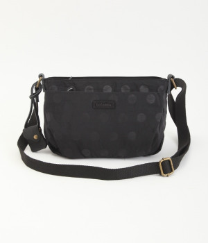 ナイロンドット　カウレザーミニショルダー(ブラック-ONESIZE)