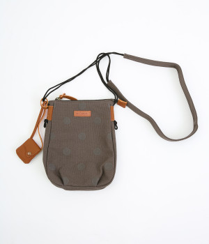 ドット刺繍　ミニサコッシュ(ダークグレー-ONESIZE)