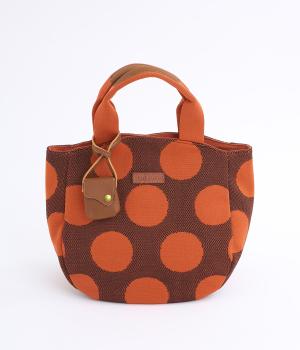 ドットニットトート(ダークオレンジ-ONESIZE)