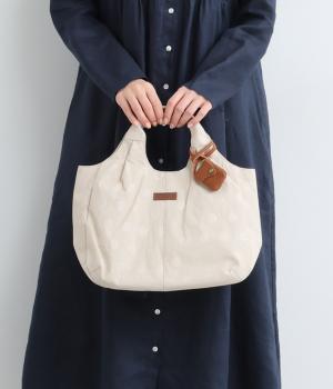 ナイロンドットワイドトート(アイボリー-F)