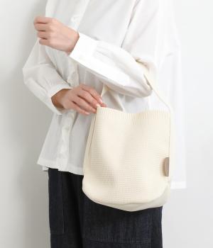 ポリエステルニットワンハンドルトート(アイボリー-F)