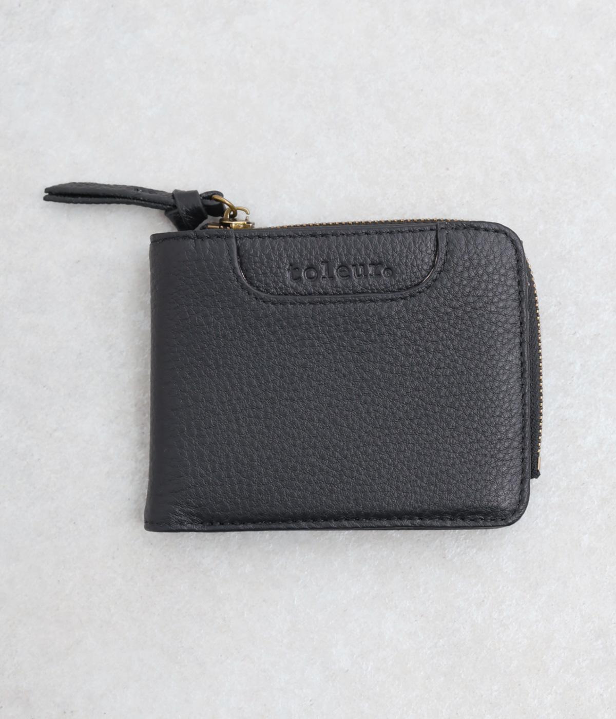 カウレザーフタツオリウォレット(ブラック-F)