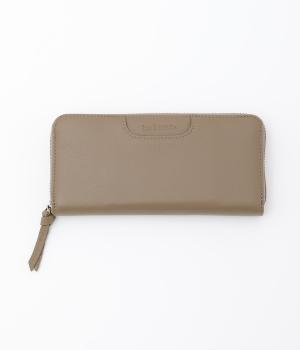 カウレザーラウンドファスナーウォレット(グレーベージュ-F)