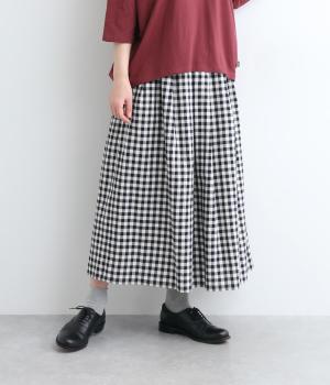 ギンガムチェック　タックスカート